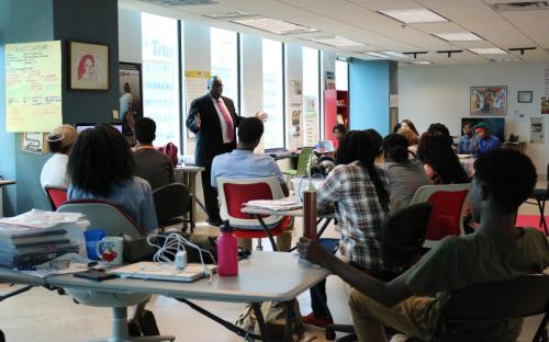 Mississippi Public Broadcasting Executive Director, Ronnie Agnew, visited the YMP newsroom to talk with students about the evolving world of digital technology. He spoke about his own personal career in journalism and the necessity to continue growing along with media. 